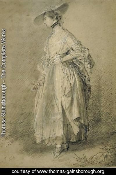 Thomas Gainsborough - A woman with a rose
