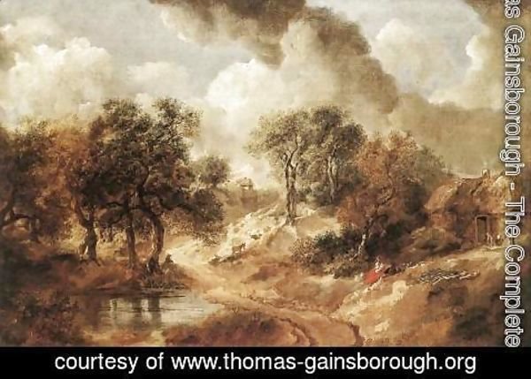 Thomas Gainsborough - Landscape in Suffolk c. 1750