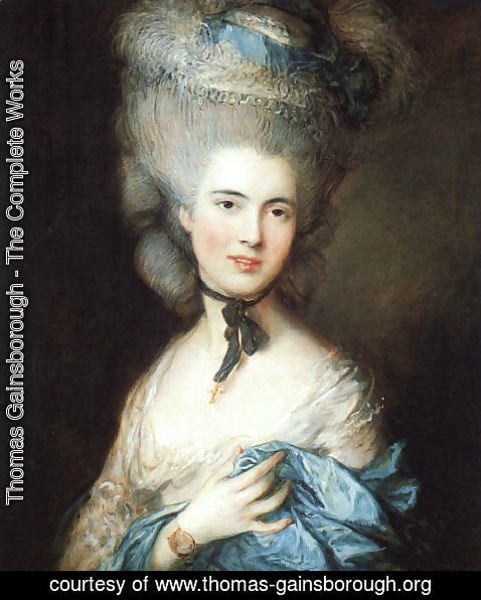 Thomas Gainsborough - Portrait of a Lady in Blue 1777-79